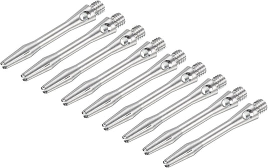 Dartschachten 9 stuks 35 mm van aluminium zilver – 2BA dart shafts – dart accessoires