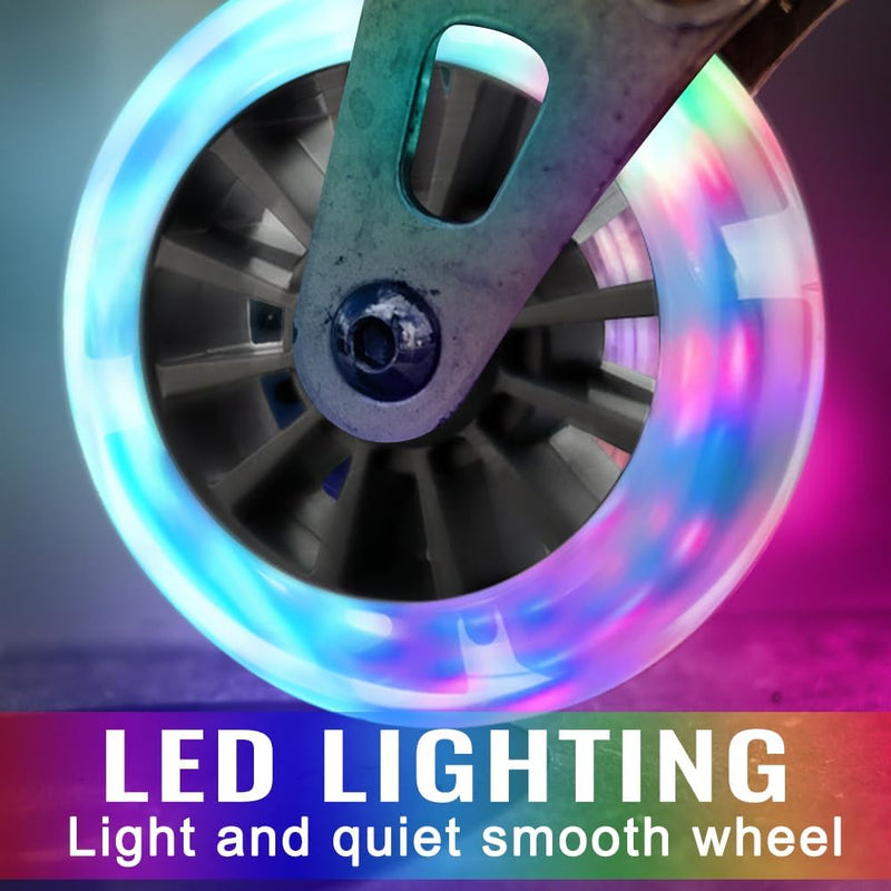 Load image into Gallery viewer, Lichtgevende step-wielen, 2 stuks, 120 mm, stuntstepbanden met led-lichtwielen, stille reservewielen voor stepwielen met ABEC-7 kogellagers, voor stuntsteppen en kickscooter (zwart)
