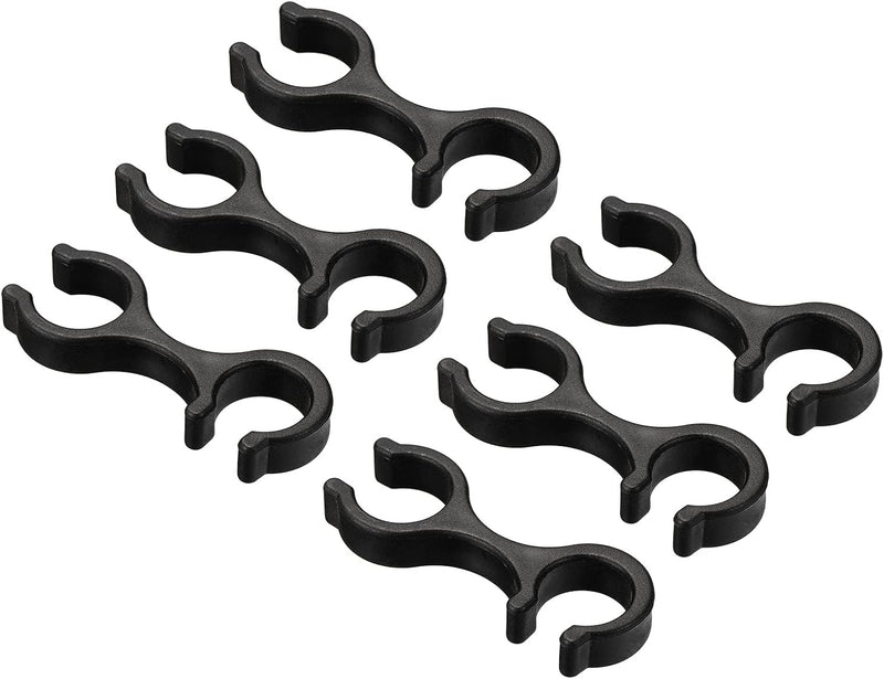 Laad afbeelding in Galerijviewer, Wandelstok clips 6 stuks voor 16-16,5 mm stokken zwart – trekkingstok houders – wandel accessoires
