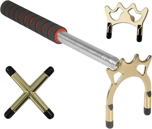 Uitschuifbare biljartkeu brug 35-150 cm – met 3 messing brugkoppen voor pool en snooker