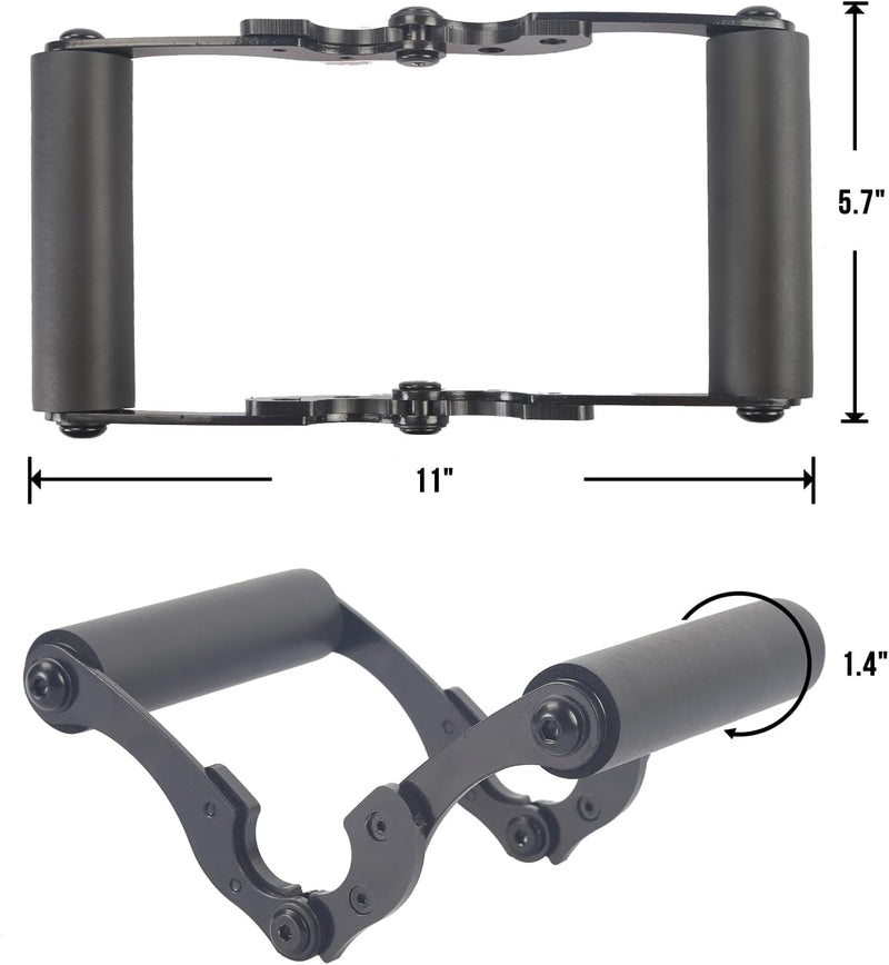 Laden Sie das Bild in Galerie -Viewer, V-bar roeigreep met dubbele handgreep en antislip rubber – T-bar row handvat – fitness accessoire
