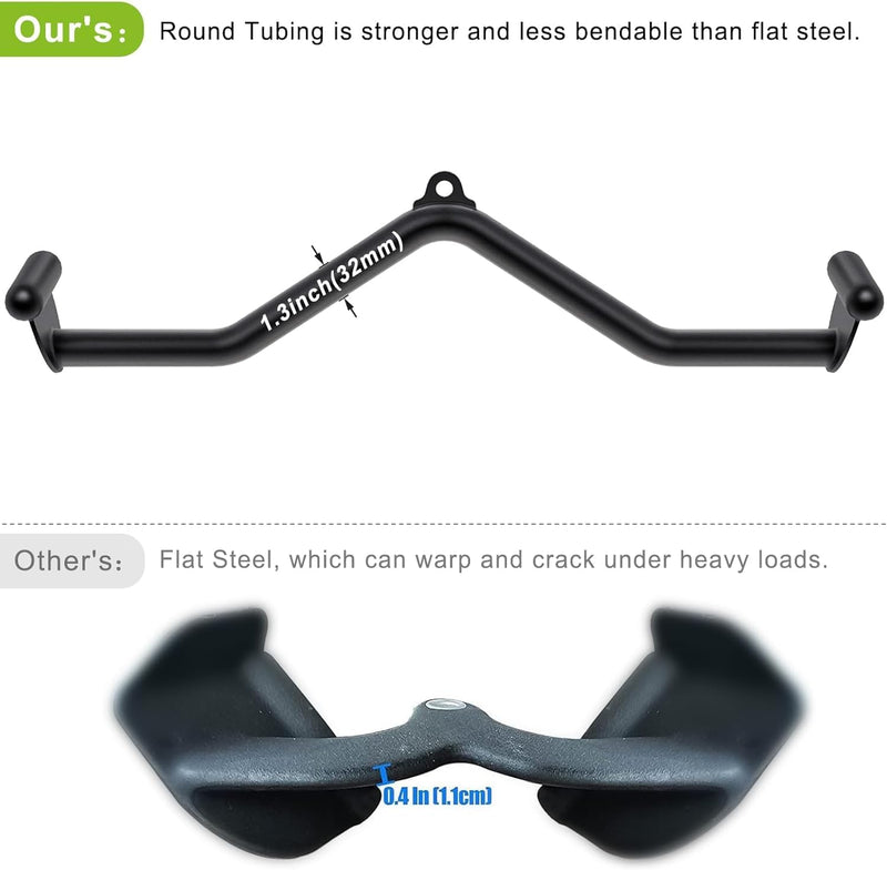 Load image into Gallery viewer, Lat pulldown bar 81 cm with ergonomic handles up to 227 kg - cable bar - fitness accessory

