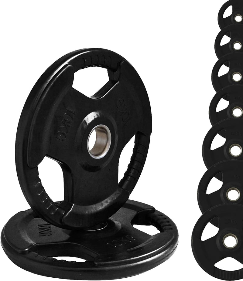 Laad afbeelding in Galerijviewer, Olympische tri-grip gewichtsschijven rubber 50 mm
