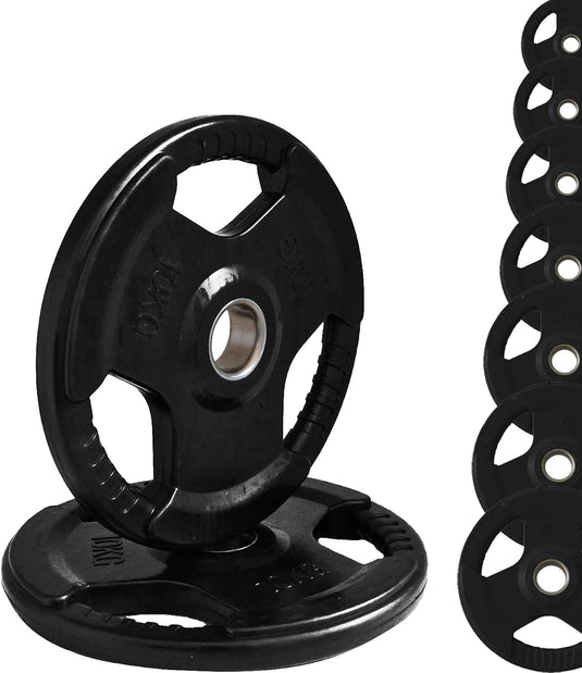Olympische tri-grip gewichtsschijven rubber 50 mm