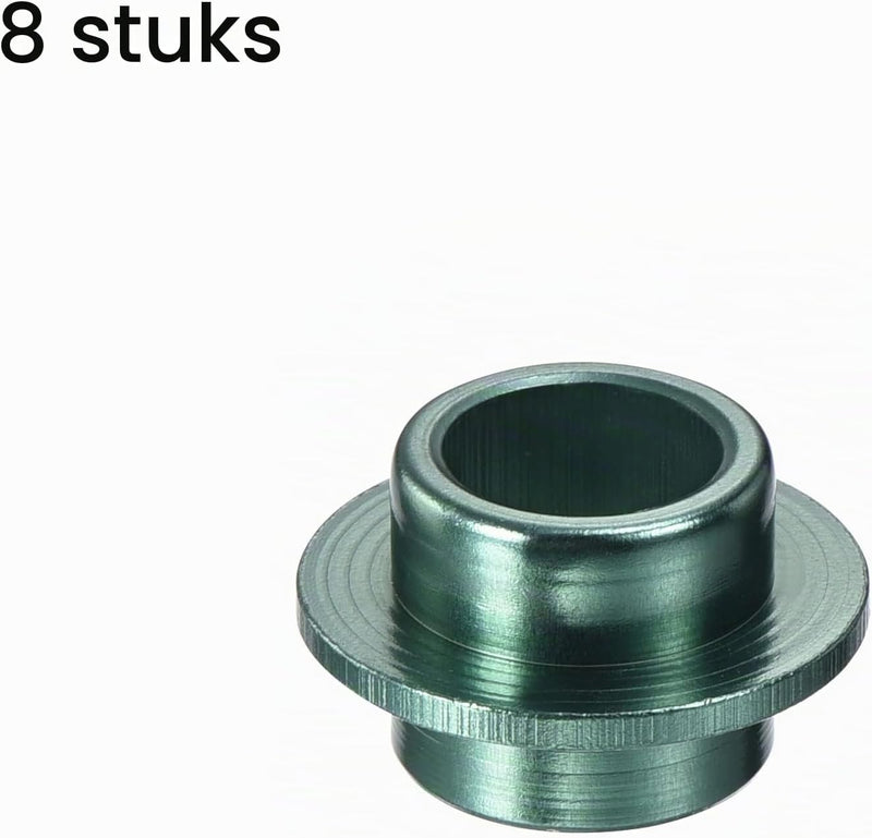 Carica immagine in Galleria Viewer, Inline skate lager spacers 8 stuks 8 mm van aluminium groen – afstandhouders – skate accessoires
