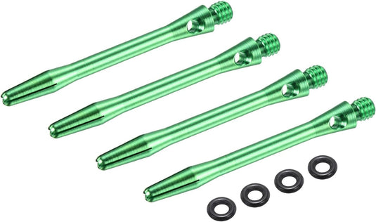 Dartschachten 4 stuks 45 mm van aluminium geel met 2BA schroefdraad – dart shafts – dart accessoires
