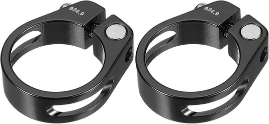 Fiets zadelpenklem 34,9 mm (2 stuks) - Aluminium zitbuis klem - Zadelpen klem mountainbike & racefiets