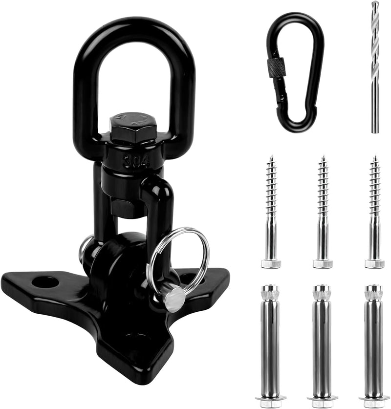 Laden Sie das Bild in Galerie -Viewer, Schommelhaken 2 stuks 360° draaibaar van roestvrij staal tot 400 kg – ophanghaken – schommel accessoires
