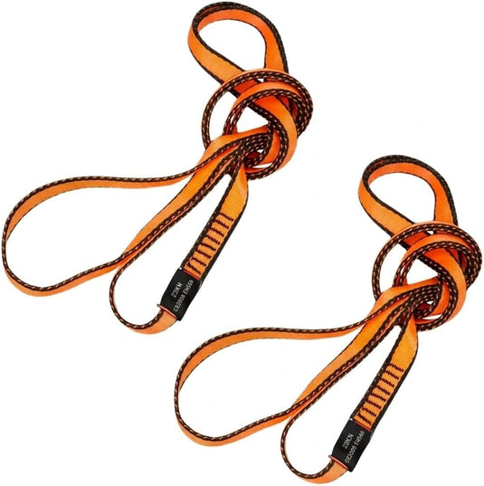 2x klimlus 22 kN – CE-gecertificeerde nylon bandsling 19 mm voor klimmen en redding