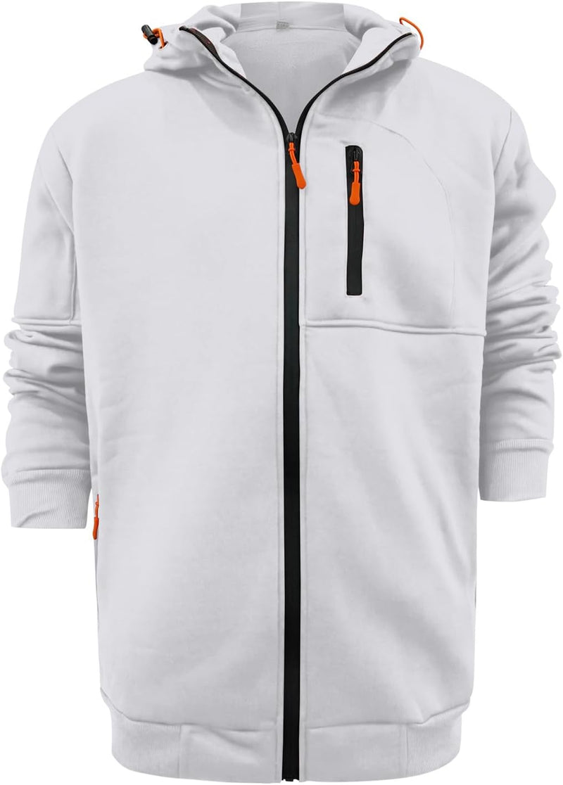Chargez l'image dans la visionneuse de la galerie, Heren lange hoodie met capuchon en rits voor de winter – vest – heren trui
