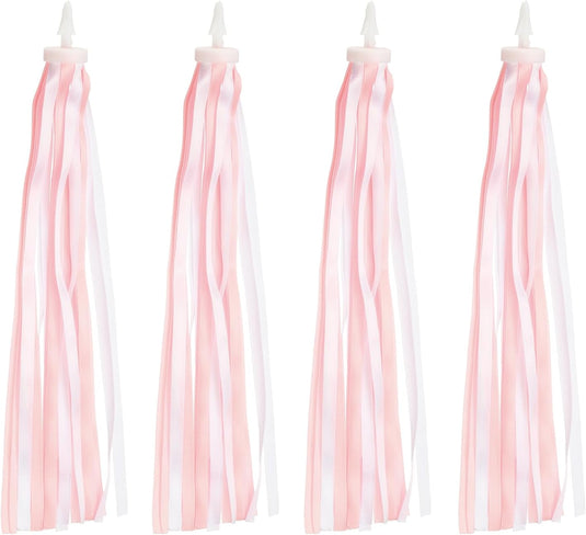Décoration de guidon de vélo avec rubans flottants, 2 paires, 25 cm – décoration de poignées – accessoires de vélo pour enfants et trottinettes