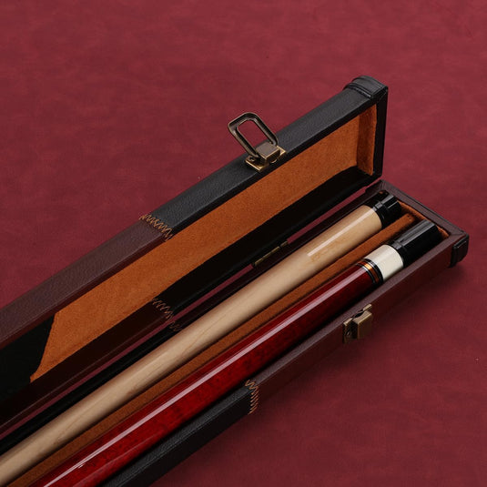 Biljartkeu 147 cm 19-20 oz – Canadese Esdoorn Pool Cue 12,5 mm Tip – Leren Grip