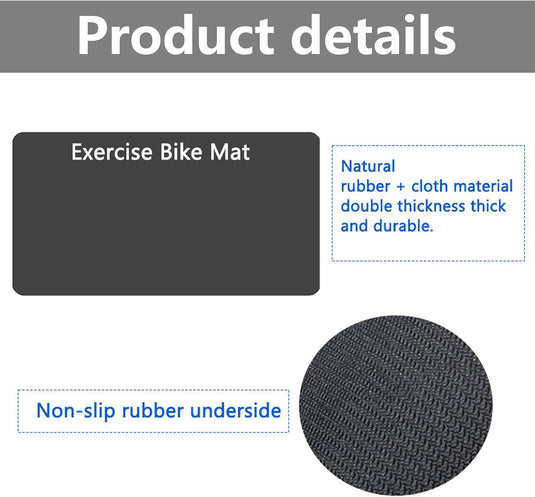 Beschermmatten fitnessapparatuur 2 stuks – 60 x 30 cm – 3 mm rubber – antislip vloermat voor hometrainer en loopband