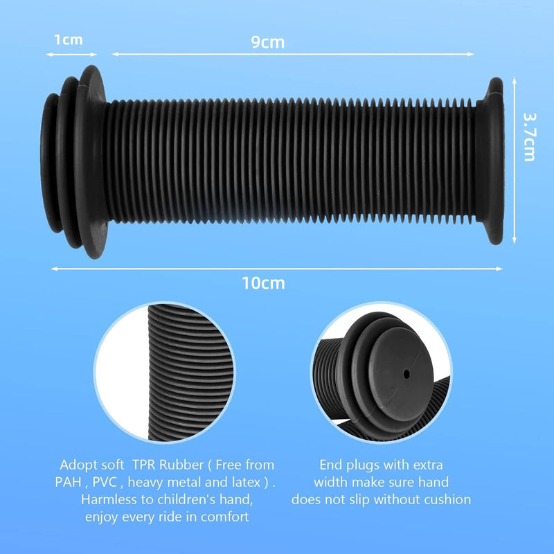 Laad afbeelding in Galerijviewer, URAQT Bicycle Handlebar Grips, 1 Pair of Children's Bicycle Grips, Non-slip Children's Bicycle Grips 22mm Handlebar Grips Impact Protection, Rubber Handles for Scooters Tricycles Children's Balance
