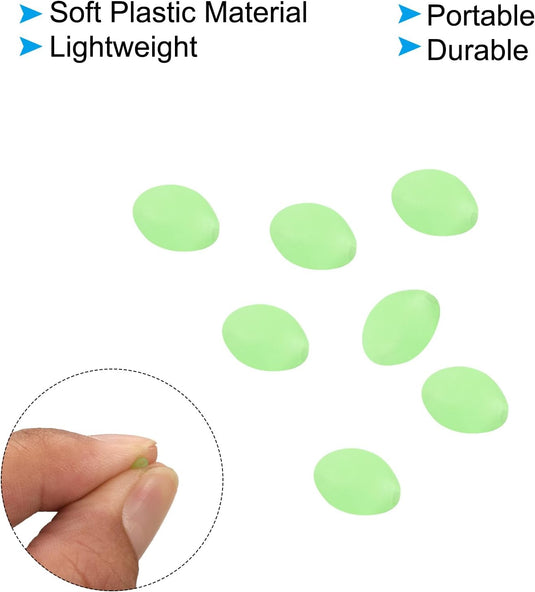 Lichtgevende viskralen 100 stuks 8 x 6 mm met opbergdoos – glow beads – visaccessoires