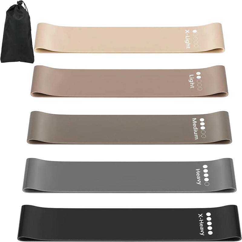 Load image into Gallery viewer, Resistance Band Set Van 5, Natuurlijk latex Weerstandsbanden, Resistance Band Set Met Oefeninstructies En Draagtas, Gymnastiekband Voor Yoga, Pilates, Fitness, thuis trainen, stretchen
