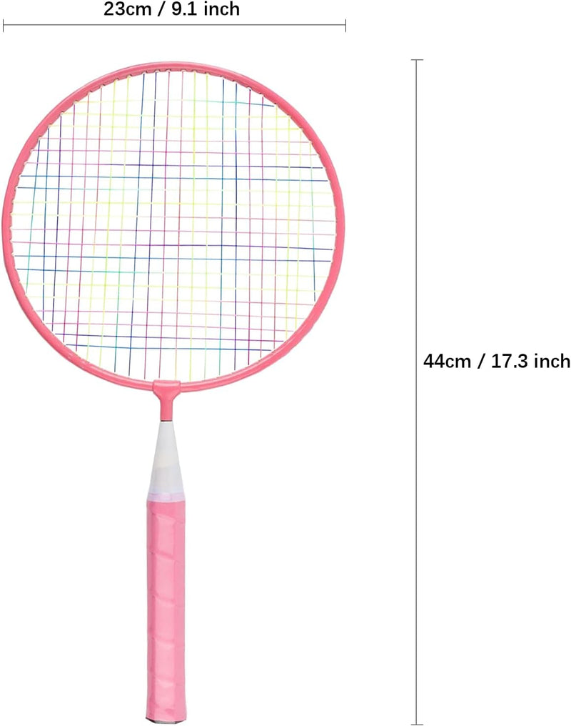 Charger l’image dans la visionneuse de galerie, Set de badminton pour enfants avec 2 raquettes de 44 cm, comprenant 4 volants et une balle en mousse - jeu de badminton - sport pour enfants
