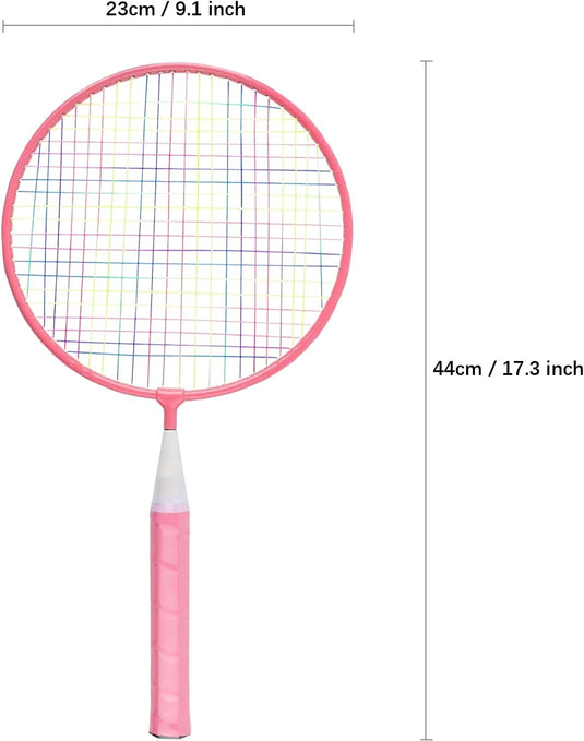Set de badminton pour enfants avec 2 raquettes de 44 cm, comprenant 4 volants et une balle en mousse - jeu de badminton - sport pour enfants