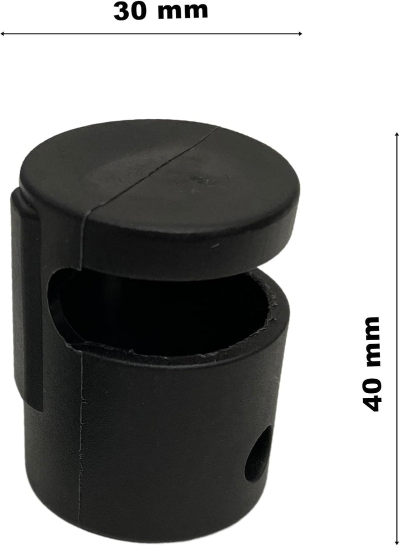 Load image into Gallery viewer, Trampoline paaldoppen 8 stuks voor palen tot 25 mm zwart – eindkappen – trampoline accessoires
