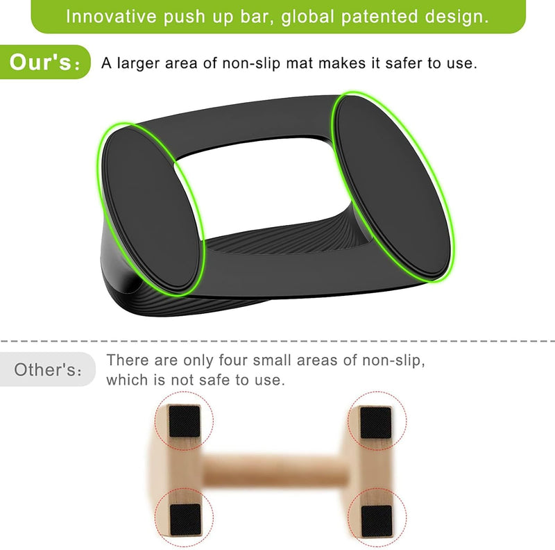 Laad afbeelding in Galerijviewer, Push-up bars met ergonomische handgrepen en antislip basis – opdruksteunen – krachttraining
