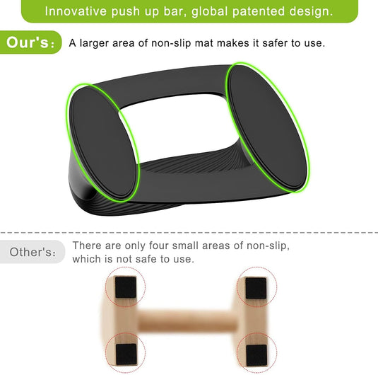 Push-up bars met ergonomische handgrepen en antislip basis – opdruksteunen – krachttraining
