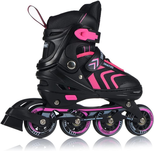 Inlineskates, 4-in-1 rolschaatsen, inline skates, schaatsen, verstelbaar, voor kinderen en volwassenen, ABEC7 lagers, maten 29-43