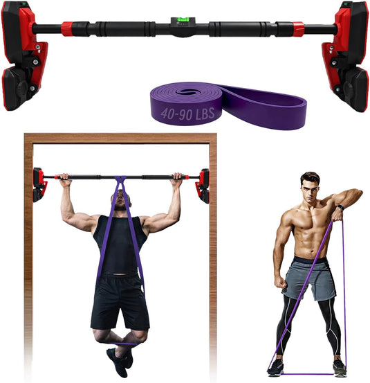 Verstelbare optrekstang voor deurkozijn zonder boren tot 200 kg – pull-up bar – krachttraining