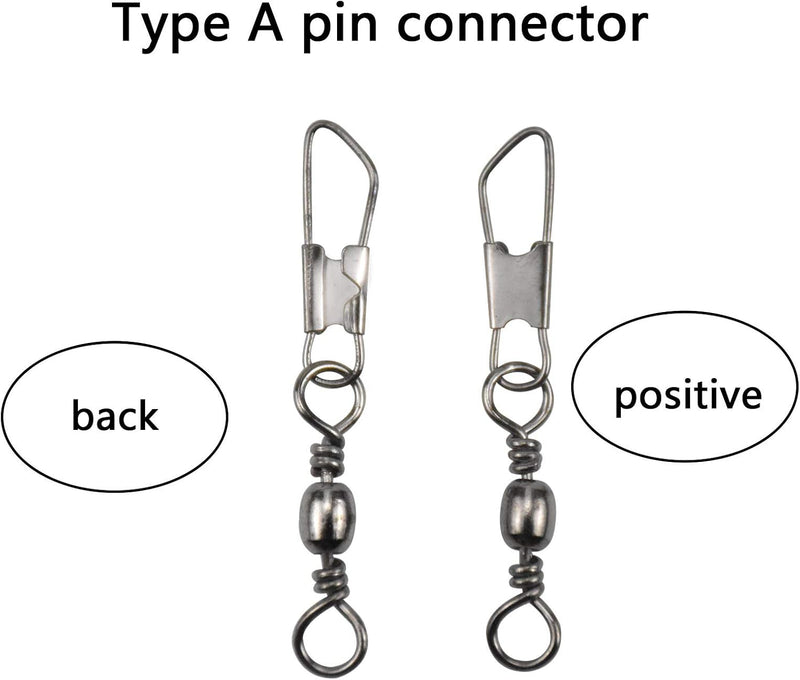 Laad afbeelding in Galerijviewer, Visserij vat Swivel met Veiligheid Snap Interlock Snaps Hoge Sterkte Tackle, Vissen Swivel Snaps Kit Solid Barrel Swivel met Safty Snap Connector Vismaat 6 # 8 # 10 # 12 # 14 # (100)
