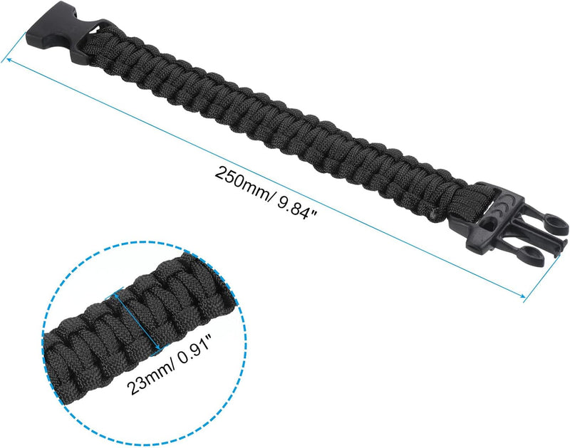 Laden Sie das Bild in Galerie -Viewer, Survival-Paracord-Armband, 25 cm, geflochten, mit Verschluss – Outdoor-Armband – Camping-Zubehör
