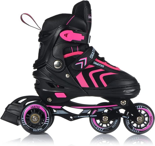 Inlineskates, 4-in-1 rolschaatsen, inline skates, schaatsen, verstelbaar, voor kinderen en volwassenen, ABEC7 lagers, maten 29-43