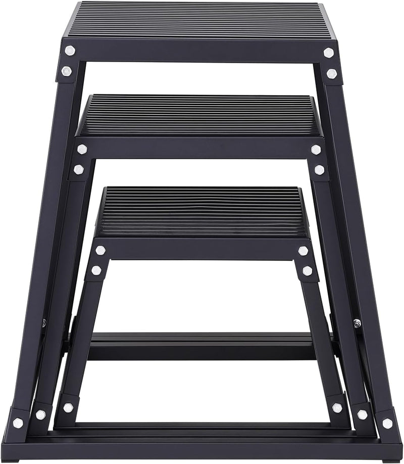 Laden Sie das Bild in Galerie -Viewer, Plyo box set 3 stuks 30 46 en 61 cm van staal tot 227 kg – jump box – plyometrische training
