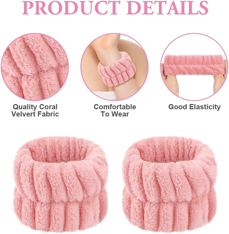 Laad afbeelding in Galerijviewer, AOOWU Polsband, Elastische Microvezel, Gezichtswas, Cosmetica, Haarband, Spa-armbanden voor Absorberende Zweetband voor Vrouwen en Meisjes, Make-up, Pols, Gezichtsverzorging
