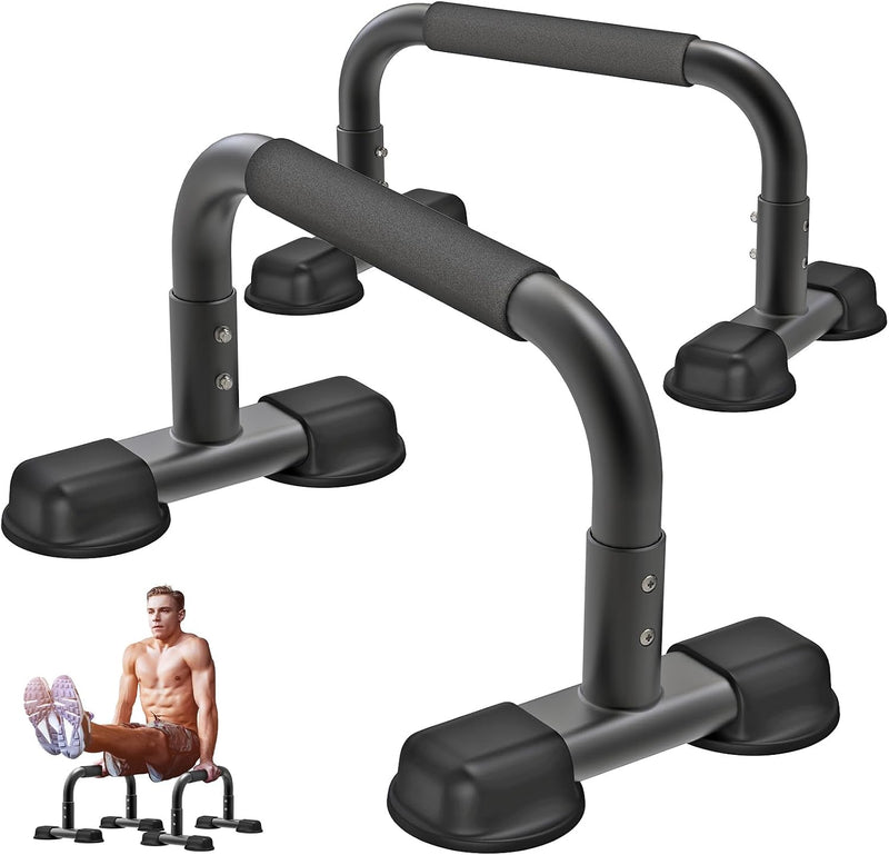 Laden Sie das Bild in Galerie -Viewer, Hoge parallettes 24 cm met antislip en gevoerde handgrepen tot 300 kg – push-up bars – calisthenics
