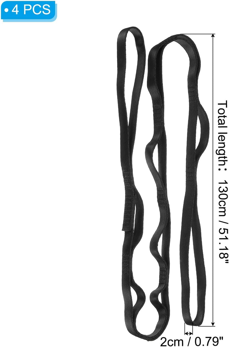 Laad afbeelding in Galerijviewer, Verstelbare ophangbanden 4 stuks 180 x 2 cm van nylon met 8 lussen – daisy chains – aerial yoga
