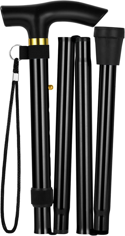 Opvouwbare wandelstok van aluminium met 5 verstelbare hoogtes van 85 tot 95 cm – wandelhulp – loophulpmiddel