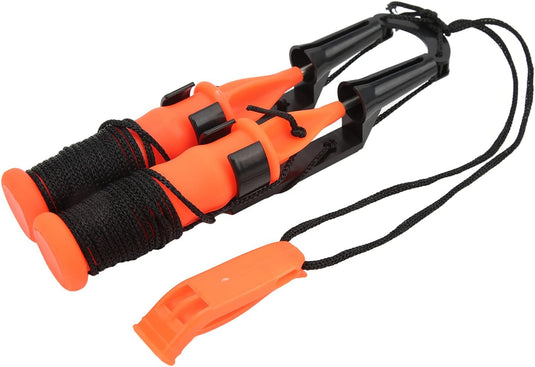 IJspriemen voor ijsvissen van roestvrij staal met noodfluitje en antislip handgrepen – ijsveiligheid – ijsvisaccessoires