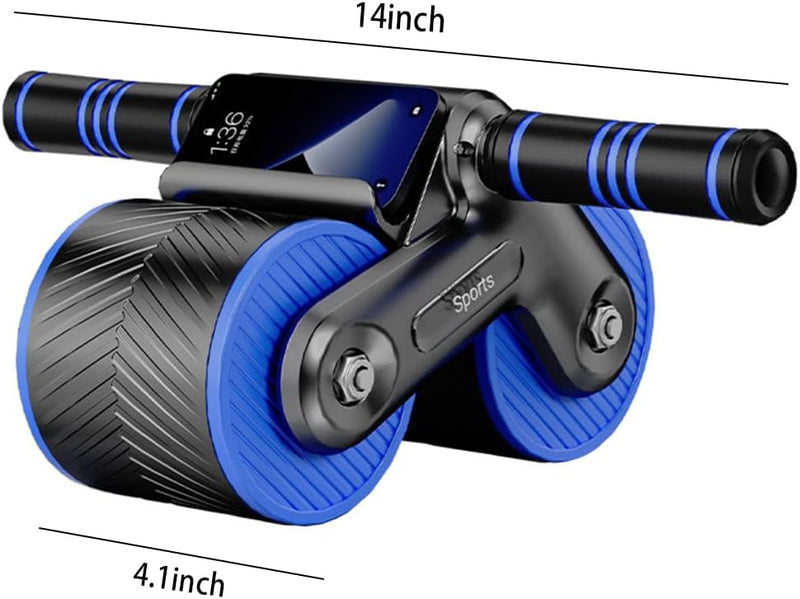 Laad afbeelding in Galerijviewer, Ab roller met automatische rebound elleboogsteun en telefoonhouder – buikspiertrainer – ab wheel
