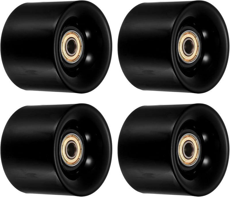 Laden Sie das Bild in Galerie -Viewer, Longboard wielen 60 mm 80A met ABEC-11 lagers 4 stuks zwart-goud – cruiser skateboard wielen
