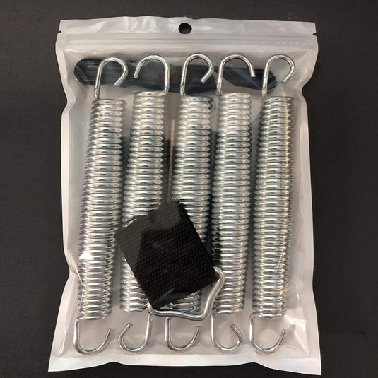 Trampolineveren 5 stuks 178 mm met veertrekker en driehoeksgesp – vervangingsveren – trampoline accessoires