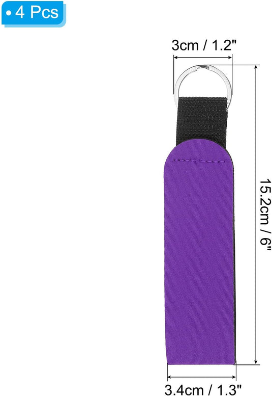 Drijvende sleutelhangers 4 stuks van neopreen met sleutelring – watersport sleutelhanger – kajak accessoires