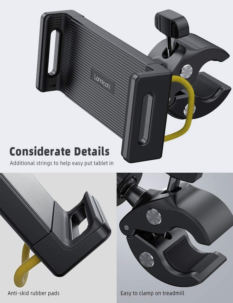 Laad afbeelding in Galerijviewer, Lamicall Hometrainer Tablethouder, Loopband Hometrainer Tablethouder - Verstelbare Stuurbeugel voor Binnen voor iPad Pro 9.7, 10.5, 12.9, Air mini 2 3 4, iPhone, Samsung Tab, andere 4.7-13" tablets
