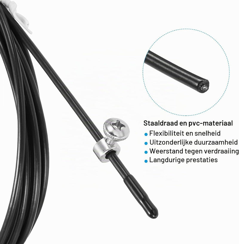 Chargez l'image dans la visionneuse de la galerie, Speed jump rope vervangingskabel 3 meter x 2,5 mm rood – springtouw kabel – fitness accessoires
