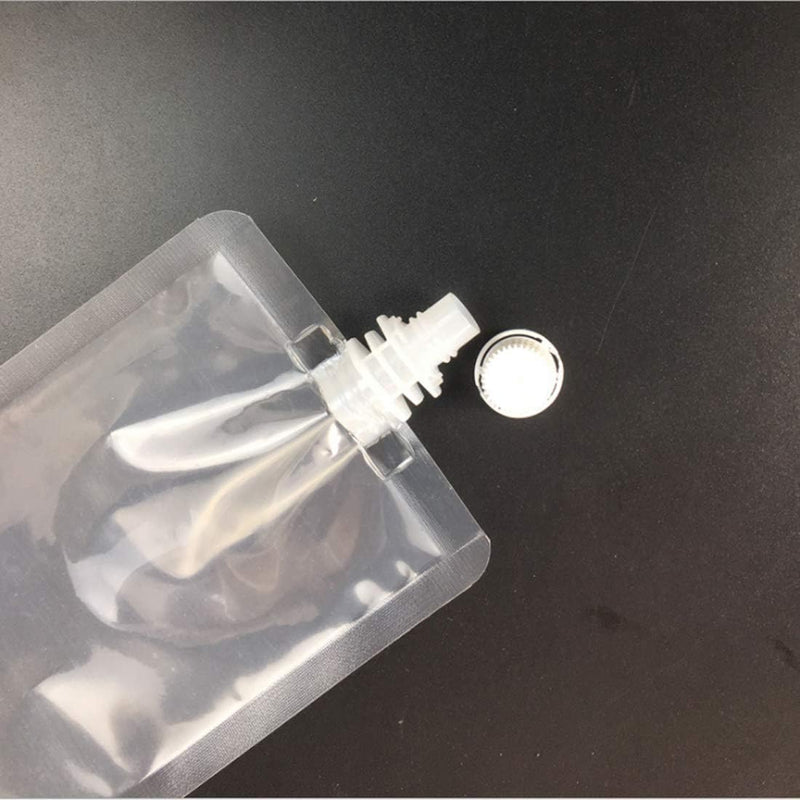 Laad afbeelding in Galerijviewer, 50 Dranken zakken, transparante smoothie zak container, zware hand-held lek-proof en verzegelbare drankzak, 238.1 g voor bevroren sap drankflessen, een plastic trechter (250ml)
