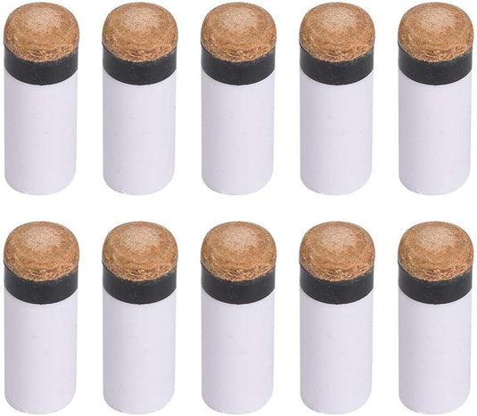 Biljartkeu pomeransen 10 stuks van leer en kunststof voor snooker en pool – keutips – biljartonderdelen