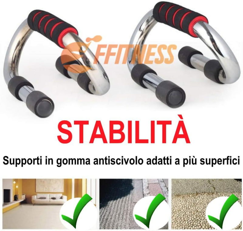 Laden Sie das Bild in Galerie -Viewer, Push-up bars 2 stuks van staal met schuimhandgrepen tot 150 kg – opdruksteunen – krachttraining
