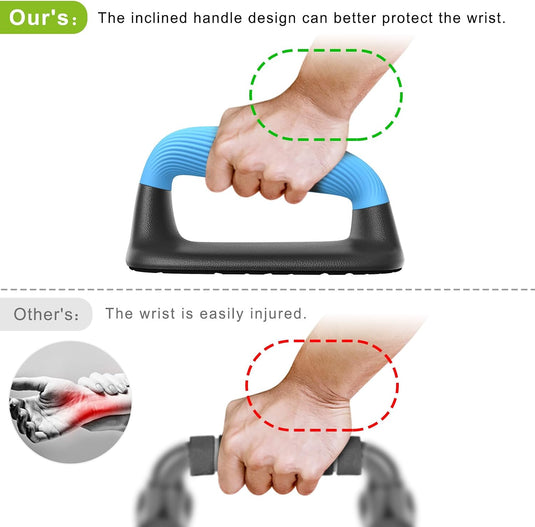 Push-up bars met ergonomische handgrepen en antislip basis – opdruksteunen – krachttraining