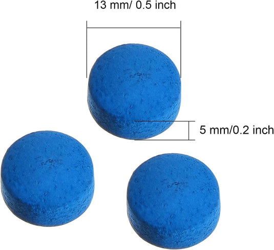 20x Biljartkeu Tips 13 mm – Leren Keu Punten met Opbergdoos – Voor Biljart & Snooker
