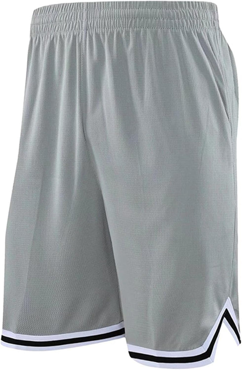 Laden Sie das Bild in Galerie -Viewer, Lange basketbalshort heren van ademend mesh met ritszak – sportshort – fitness broek
