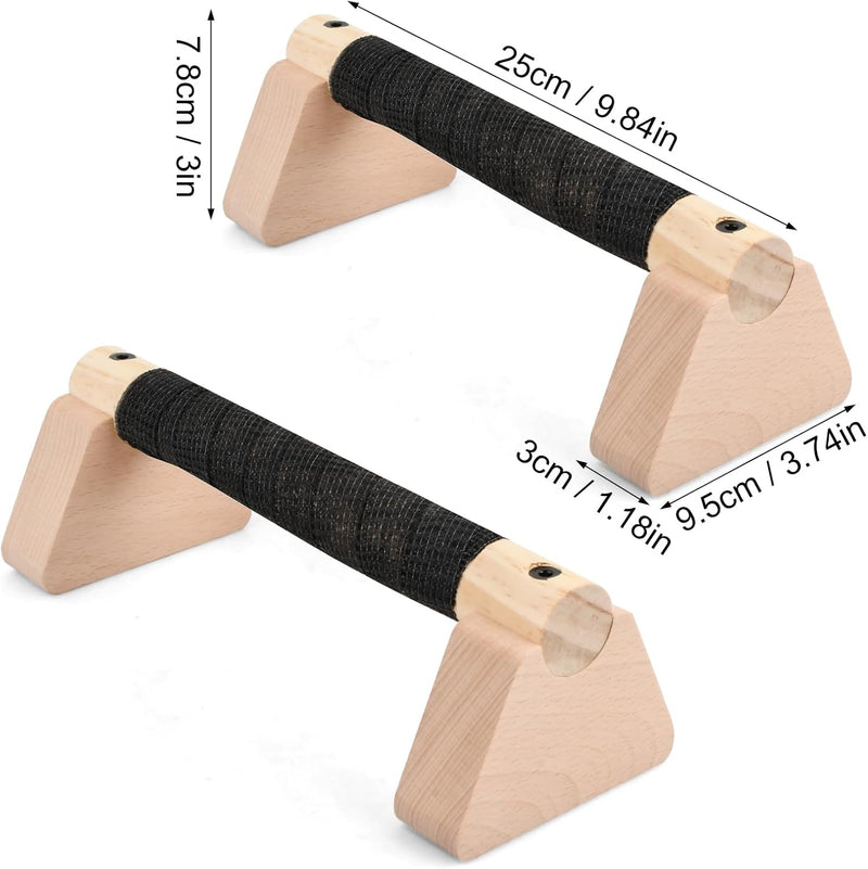 Chargez l'image dans la visionneuse de la galerie, Houten parallettes 2 stuks 25 cm met antislip tot 300 kg – push-up bars – calisthenics
