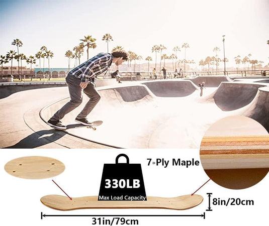 Blanco skateboard decks set van 2 hout 80 cm